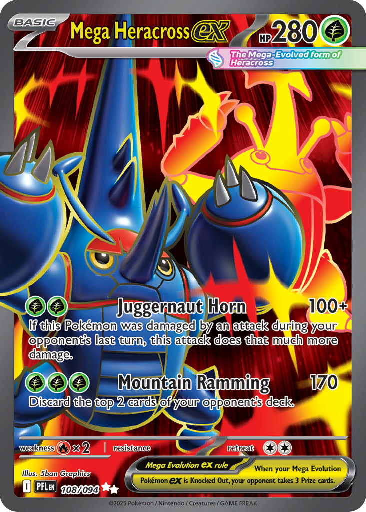 Mega Heracross ex - Phantasmal Flames (Ultra Rare) [PFL-108] English / Near Mint / Normal