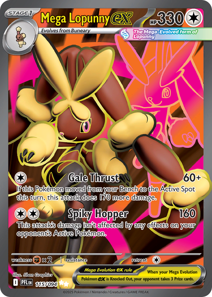 Mega Lopunny ex - Phantasmal Flames (Ultra Rare) [PFL-115] English / Near Mint / Normal