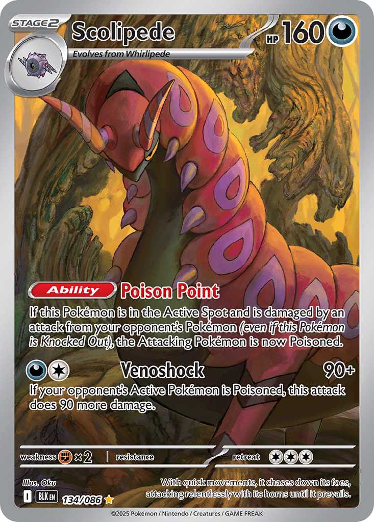 Scolipede - Black Bolt (Illustration Rare) [BLK-134] English / Near Mint / Normal