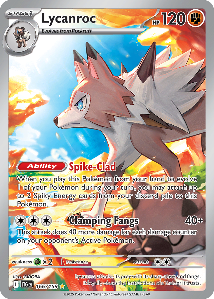Lycanroc - Journey Together (Illustration Rare) [JTG-166] English / Near Mint / Normal