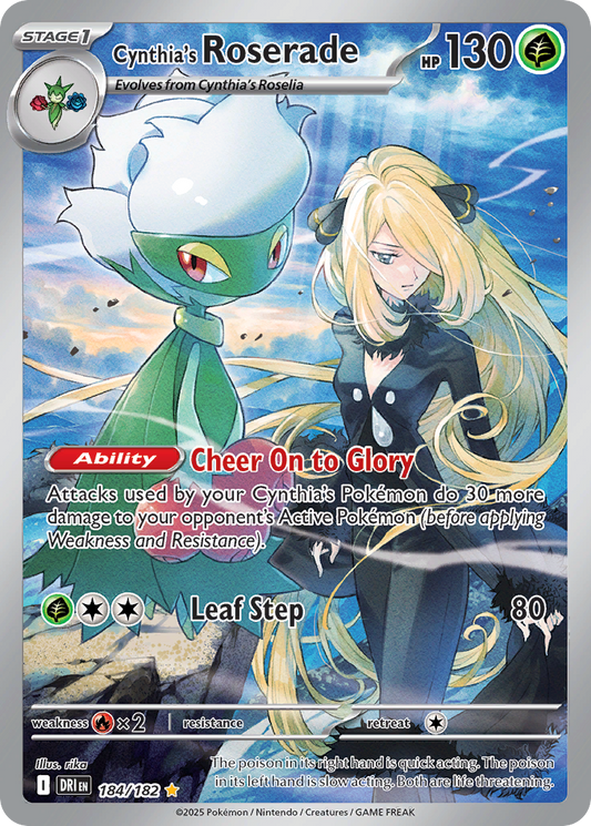 Cynthia's Roserade - Destined Rivals (Illustration Rare) [DRI-184] English / Near Mint / Normal