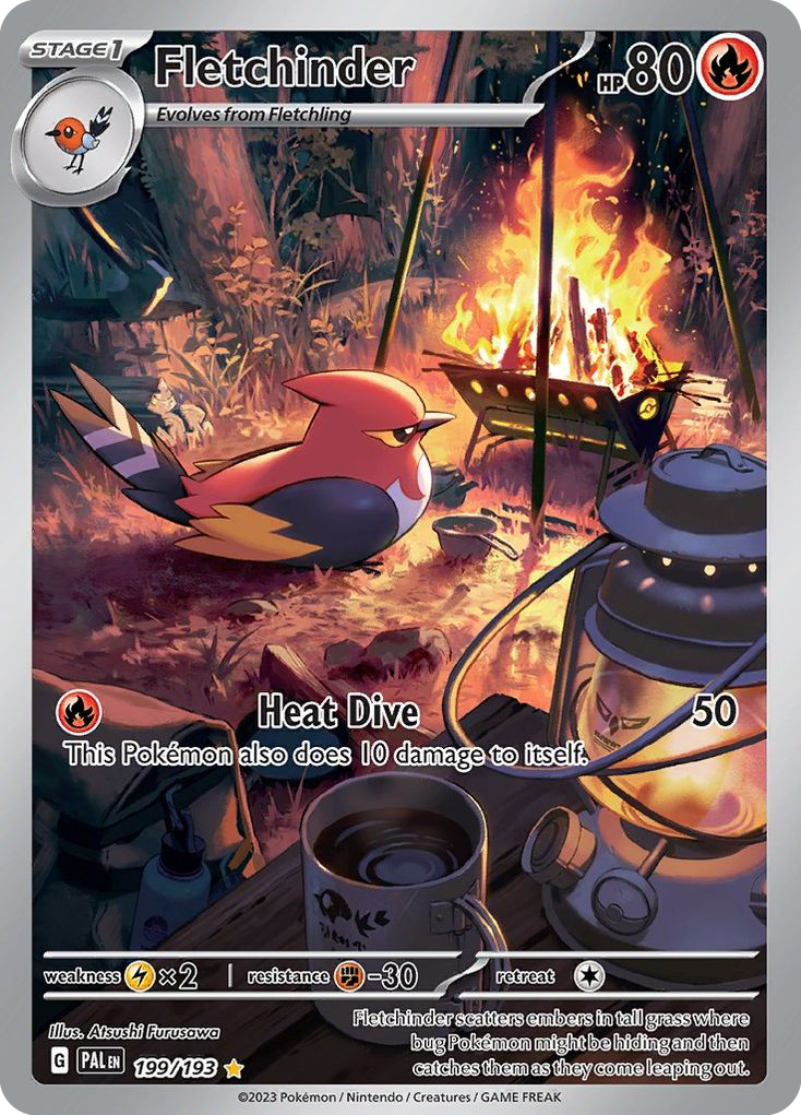 Fletchinder - Paldea Evolved (Illustration Rare) [PAL-199] English / Near Mint / Normal