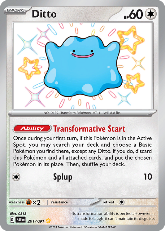 Ditto - Paldean Fates (Shiny Rare) [PAF-201] English / Near Mint / Normal