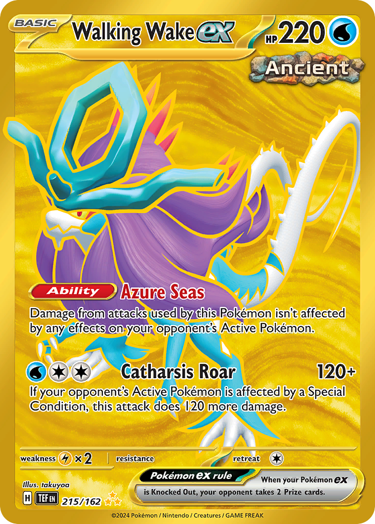 Walking Wake ex - Temporal Forces (Hyper Rare) [TEF-215] English / Near Mint / Normal