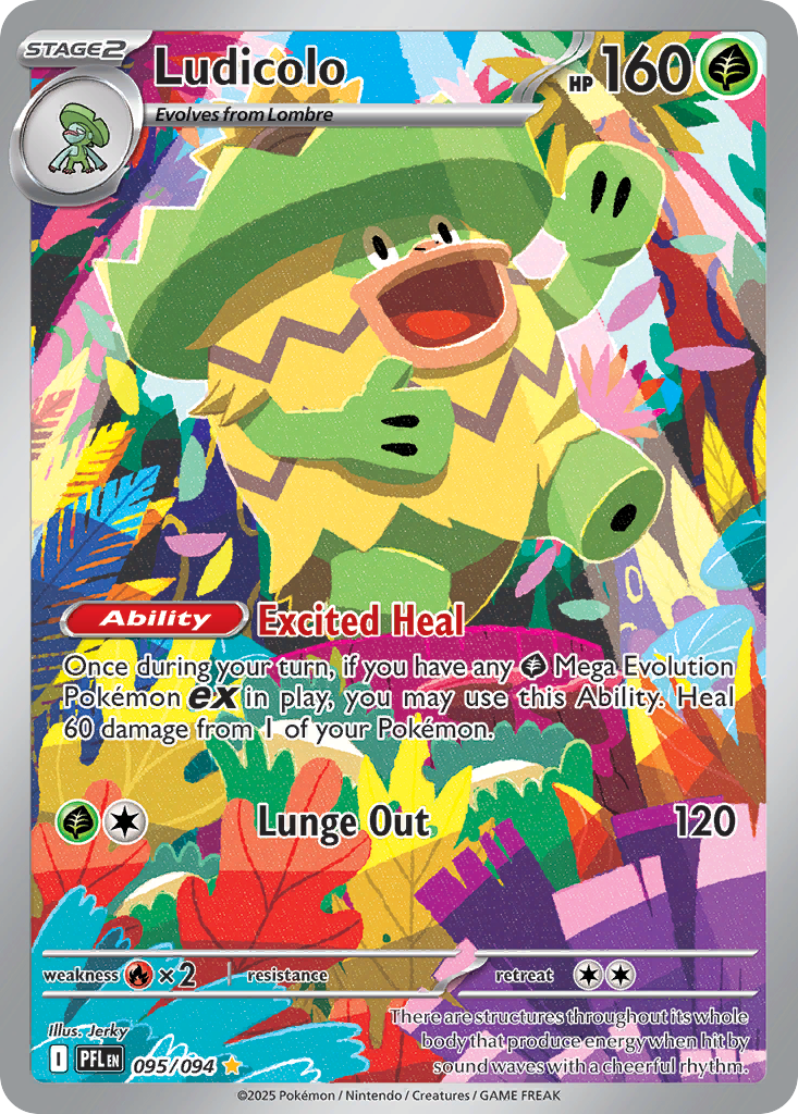 Ludicolo - Phantasmal Flames (Illustration Rare) [PFL-95] English / Near Mint / Normal